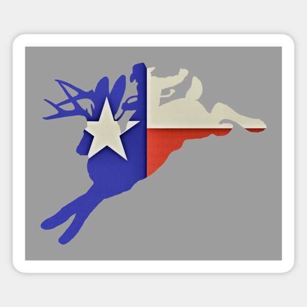 Texas Jackalope Cowboy Magnet by RawSunArt